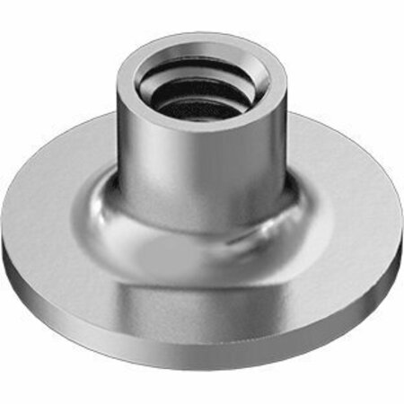 BSC PREFERRED 18-8 Stainless Steel Round-Base Weld Nut 1/4-20 Thread Size 5/16 Barrel Height, 10PK 90860A110